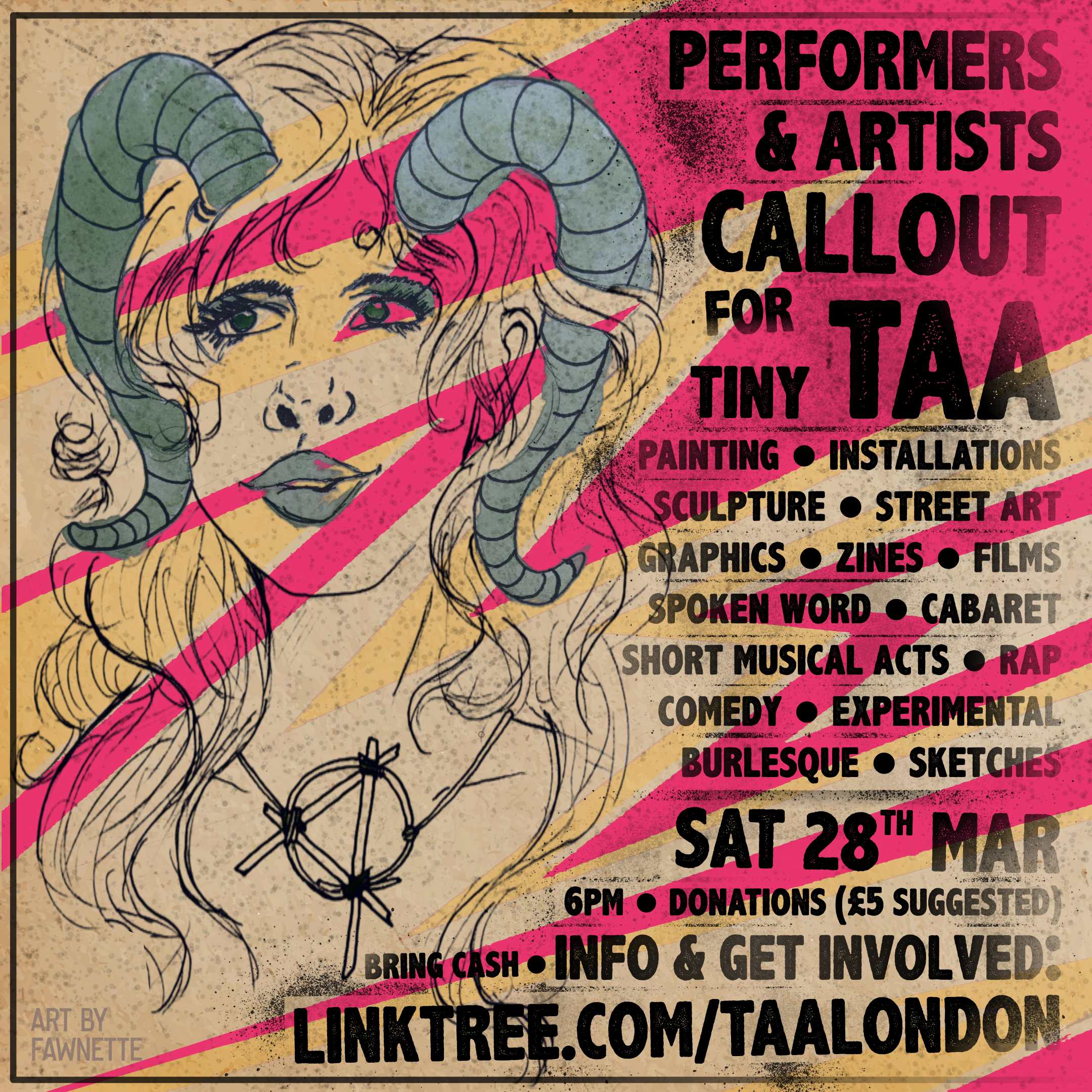 Tiny TAA London 2026 Callout flyer